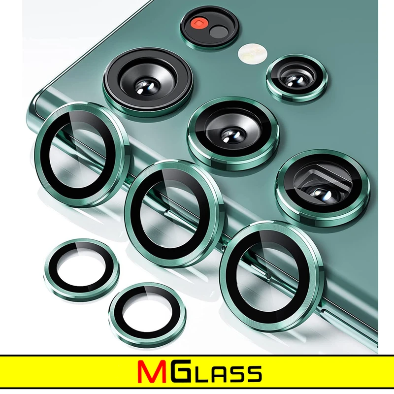 محافظ لنز دوربین ام‌گلس مدل Ring Metal مناسب برای گوشی موبایل سامسونگ Galaxy S22 Ultra