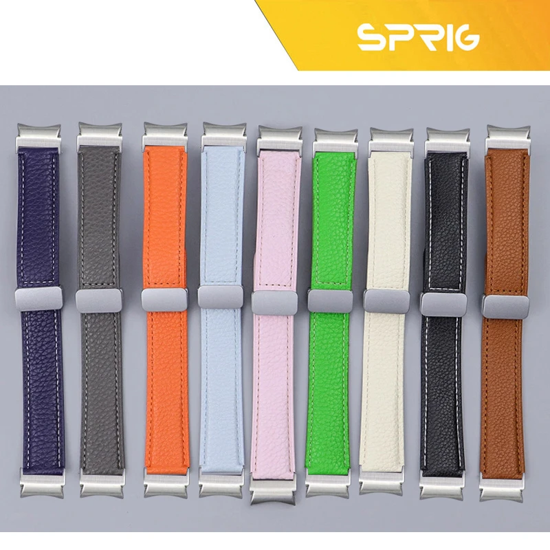 بند اسپریگ مدل Leather Mag ORG مناسب برای ساعت هوشمند سامسونگ Galaxy Watch 5 44mm / 5 40mm / 6 40mm / 6 44mm