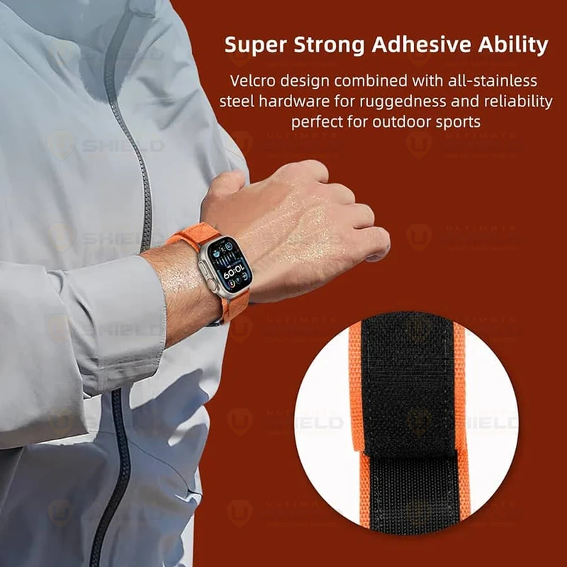 بند آلتیمیت شیلد مدل Nylon Cross مناسب برای اپل واچ 41 میلی متری سری 8