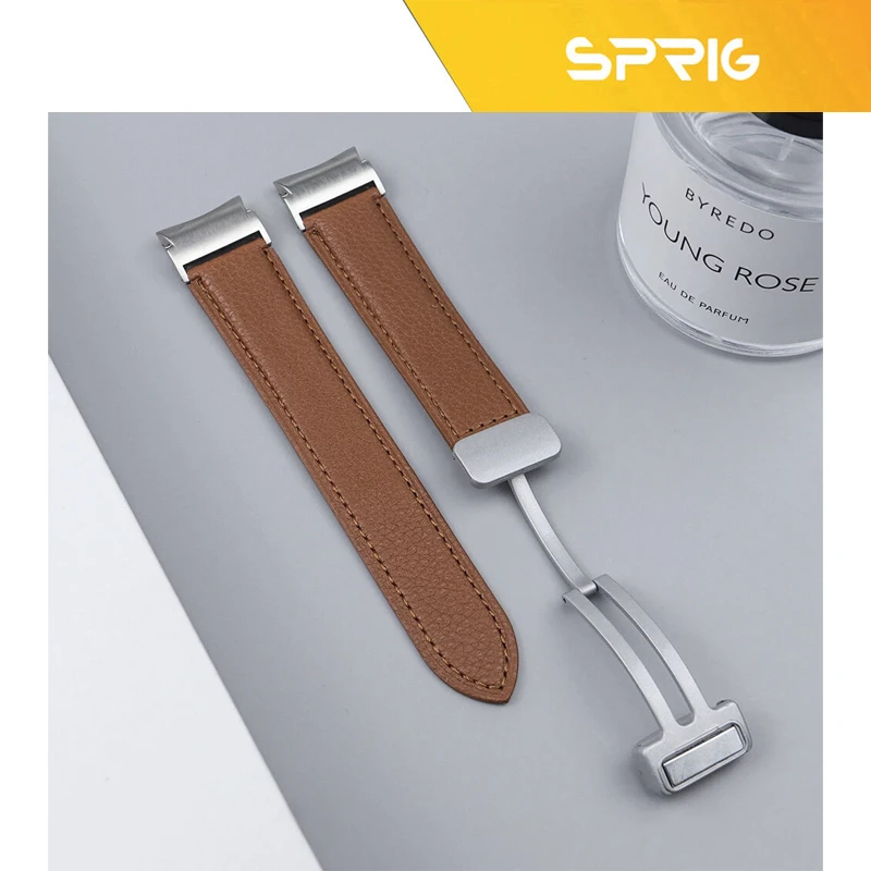 بند اسپریگ مدل Leather Mag ORG مناسب برای ساعت هوشمند سامسونگ Galaxy Watch 5 40mm / 6 40mm