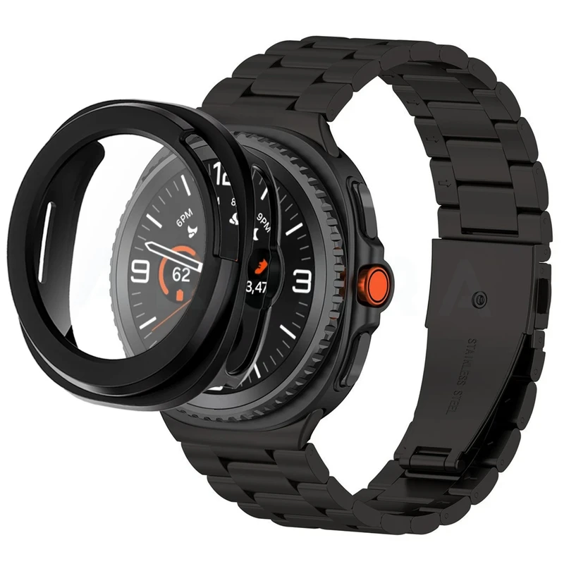 بند آکوآرا مدل 3Bead GRDH مناسب برای ساعت هوشمند سامسونگ Galaxy Watch 8 40mm/44mm/Classic 46mm به همراه کاور