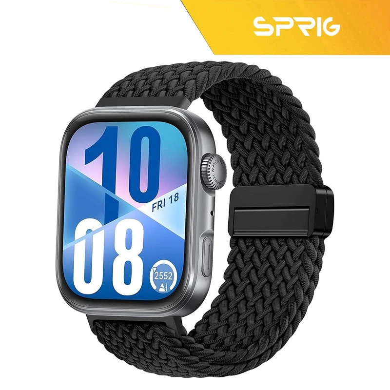 بند اسپریگ مدل Braided SL Magnet HWF-BK مناسب برای ساعت هوشمند هوآوی Fit 3/Fit 4/Fit 4 Pro 30mm
