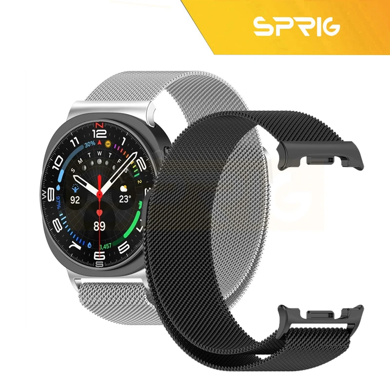 بند اسپریگ مدل Milanese GuardGS مناسب برای ساعت هوشمند سامسونگ Galaxy Watch 8 44mm به همراه کاور