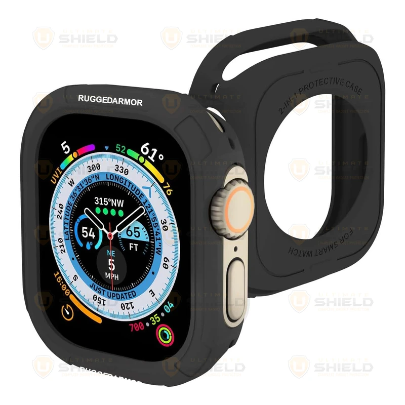 بند آلتیمیت شیلد مدل Stylish Rugged مناسب برای اپل واچ 49 میلی‌متری سری Ultra / Ultra 2 به همراه کاور