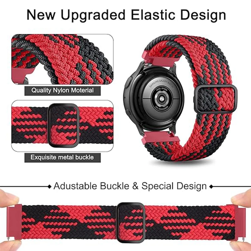 بند شیپ مدل Braided BKR SH مناسب برای ساعت هوشمند سامسونگ Watch 3 size 41mm / Galaxy Watch 4 40mm / watch 4 42mm / watch 4 44mm / watch 4 46mm