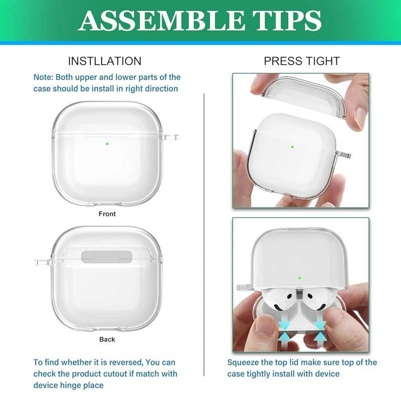 کاور هاپلایت مدل Clear Transparent HL مناسب برای کیس اپل AirPods 4