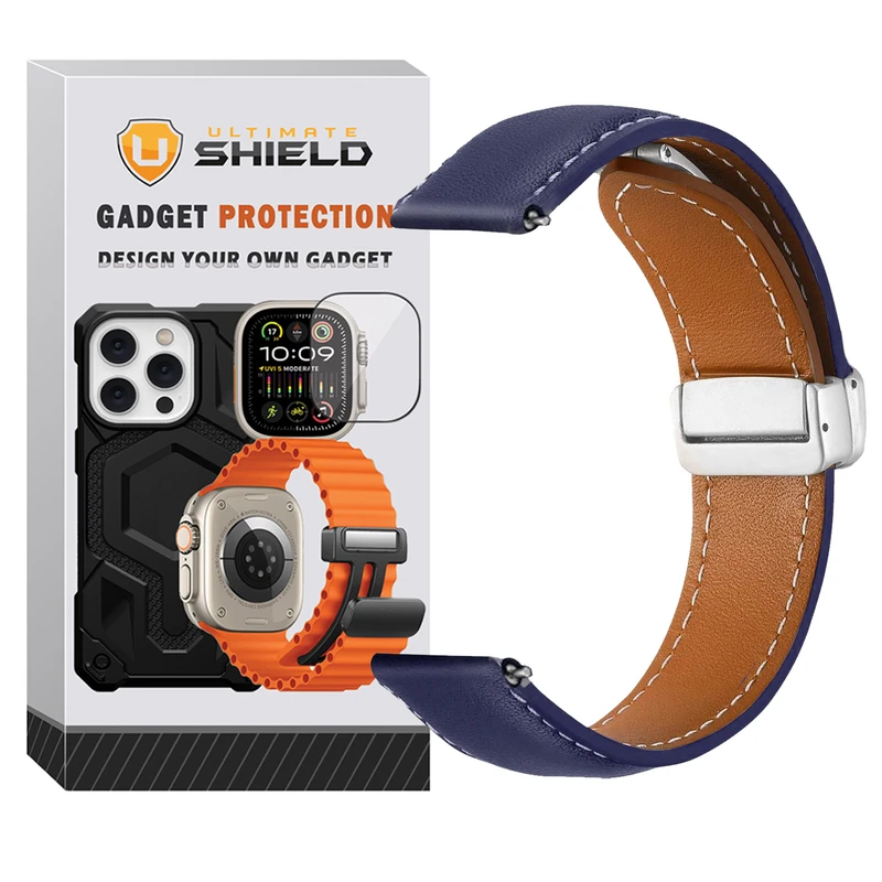 بند آلتیمیت شیلد مدل MAG Leather TW مناسب برای ساعت هوشمند ایمیکی TG1 22mm