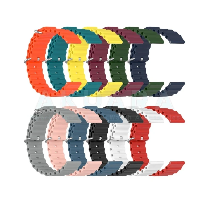 بند ساعت آکوآرا مدل Ocean AK مناسب برای ساعت هوشمند گلوریمی M2 Max LTD سایز 22mm