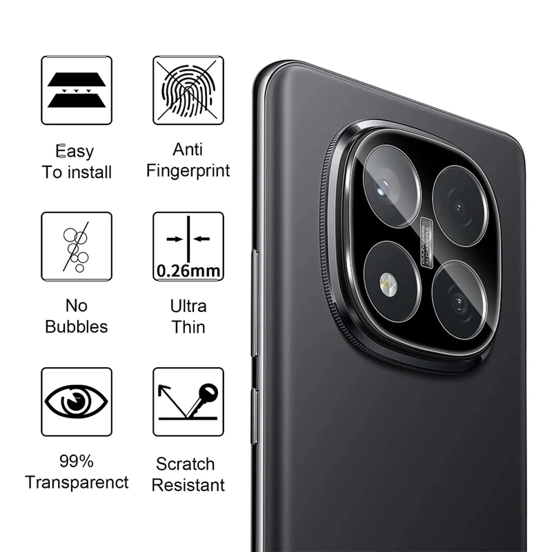 محافظ لنز دوربین آکوآرا مدل AK-3D مناسب برای گوشی موبایل شیائومی Redmi Note 14 Pro Plus 5G