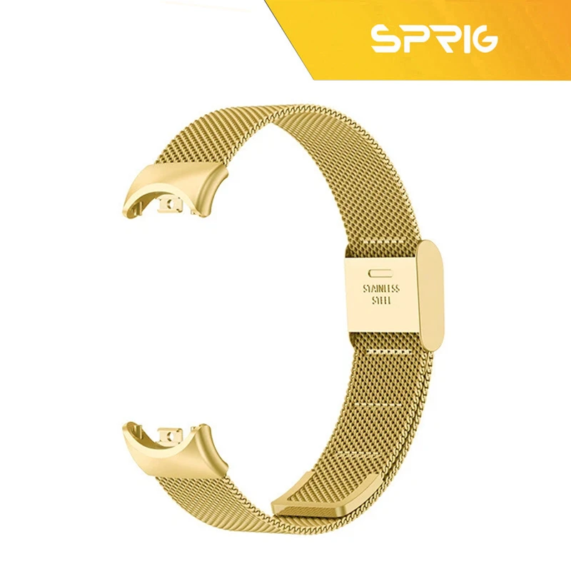 بند اسپریگ مدل milanese SGK مناسب برای ساعت هوشمند شیائومی Mi band 8/9 12mm
