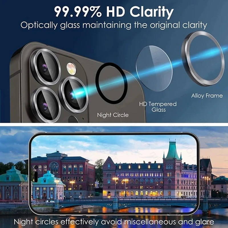 محافظ لنز دوربین هاپلایت مدل Ring Metal HL مناسب برای گوشی موبایل اپل iPhone 16 Pro / 16 Pro Max