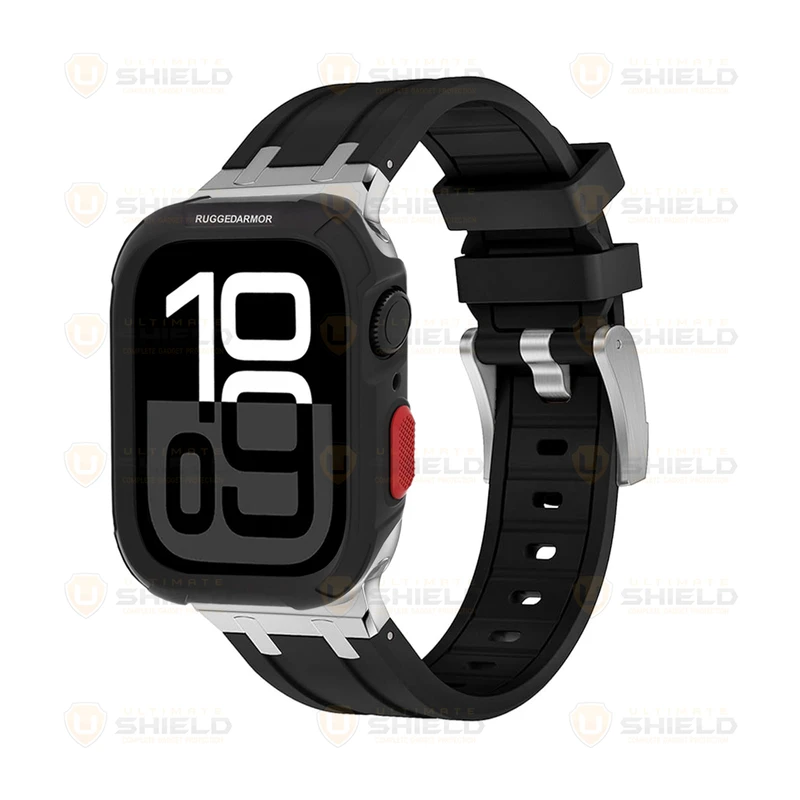 بند آلتیمیت شیلد مدل Stylish Rugged مناسب برای اپل واچ 45 میلی متری سری 8/9 به همراه کاور