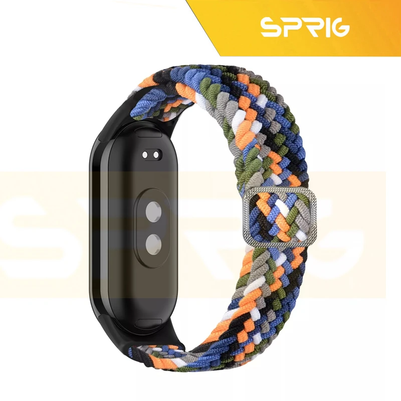 بند اسپریگ مدل Braided Dual colors مناسب برای ساعت هوشمند شیائومی Mi band 10