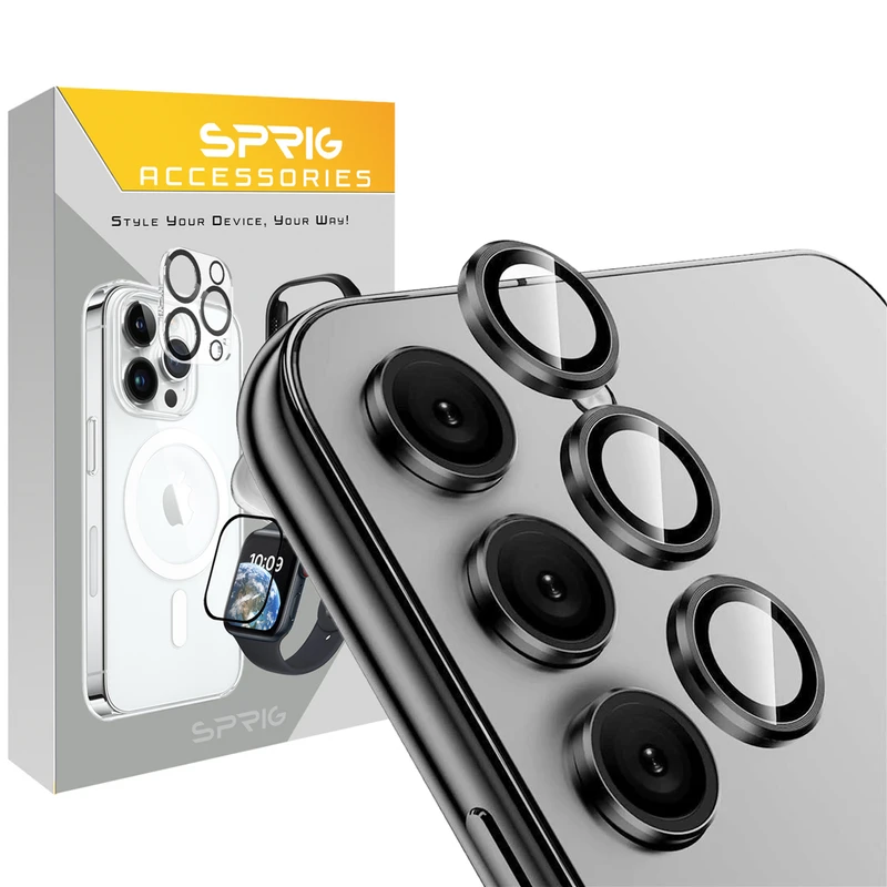 محافظ لنز دوربین اسپریگ مدل Ring metal مناسب برای گوشی موبایل سامسونگ Galaxy S25 FE