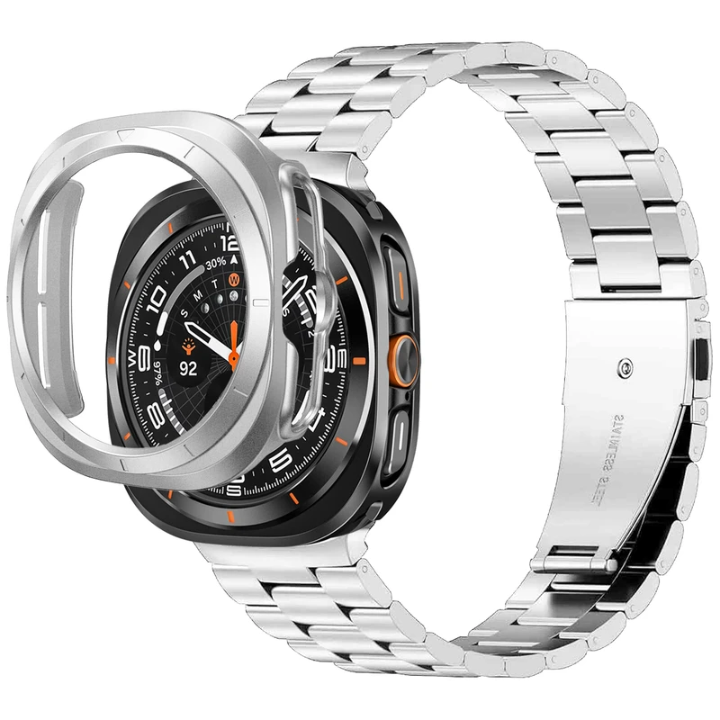 بند اسپریگ مدل 3Bead JustG مناسب برای ساعت هوشمند سامسونگ Galaxy Watch 7 Ultra 47mm به همراه کاور