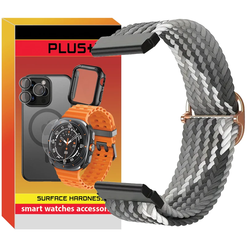 بند پلاس مدل Mixed Braided Solo PL مناسب برای ساعت هوشمند سامسونگ Watch 3 size 41mm / Galaxy Watch 4 40mm / watch 4 42mm / watch 4 44mm / watch 4 46mm