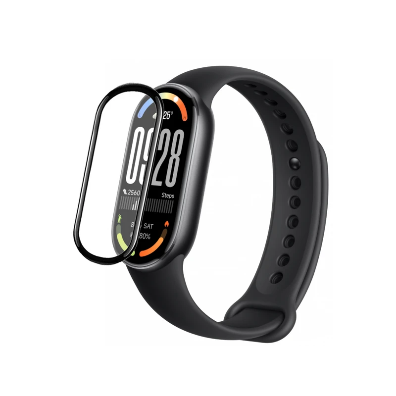 محافظ صفحه نمایش آکوآرا مدل PMMA مناسب برای ساعت هوشمند شیائومی Mi Band 10 بسته سه عددی