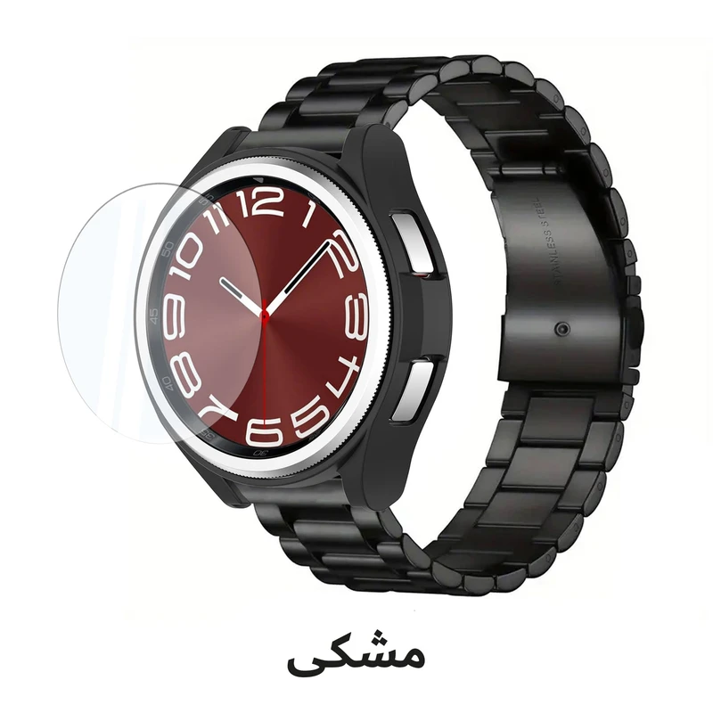 بند هاپلایت مدل 3Bead-GRD HL مناسب برای ساعت هوشمند سامسونگ Galaxy Watch 6 Classic 47mm به همراه کاور