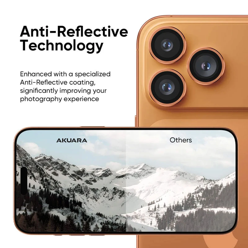 محافظ لنز دوربین فلزی آکوآرا مدل RNG مناسب برای گوشی موبایل اپل iPhone 17 Pro Max