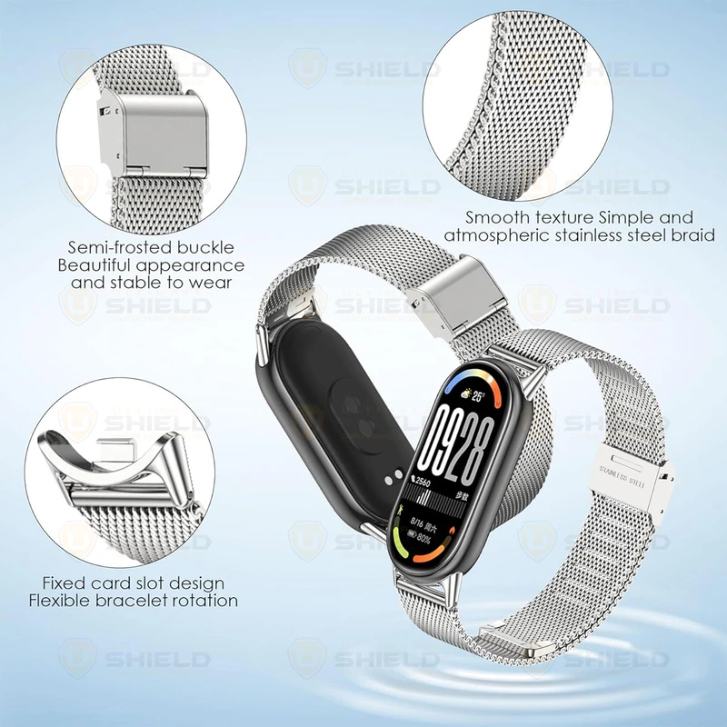 بند آلتیمیت شیلد مدل Milanese GK مناسب برای ساعت هوشمند شیائومی Mi Band 10 12mm