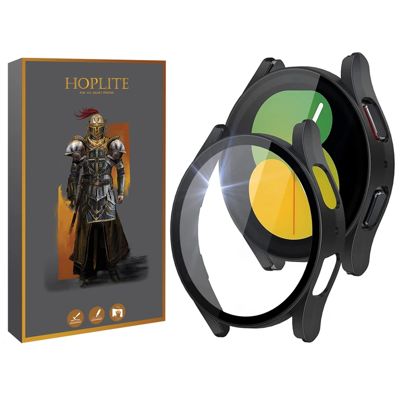 کاور هاپلایت مدل PC-Bumper-HL مناسب برای ساعت هوشمند سامسونگ Galaxy Watch 4 44mm به همراه محافظ صفحه نمایش