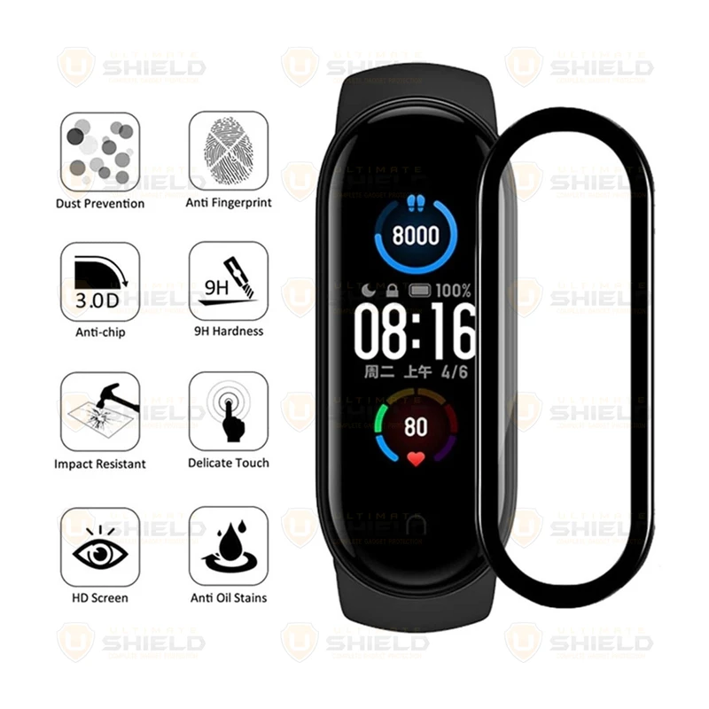 محافظ صفحه نمایش نانو آلتیمیت شیلد مدل Pmma-UL مناسب برای ساعت هوشمند شیائومی Mi band 10