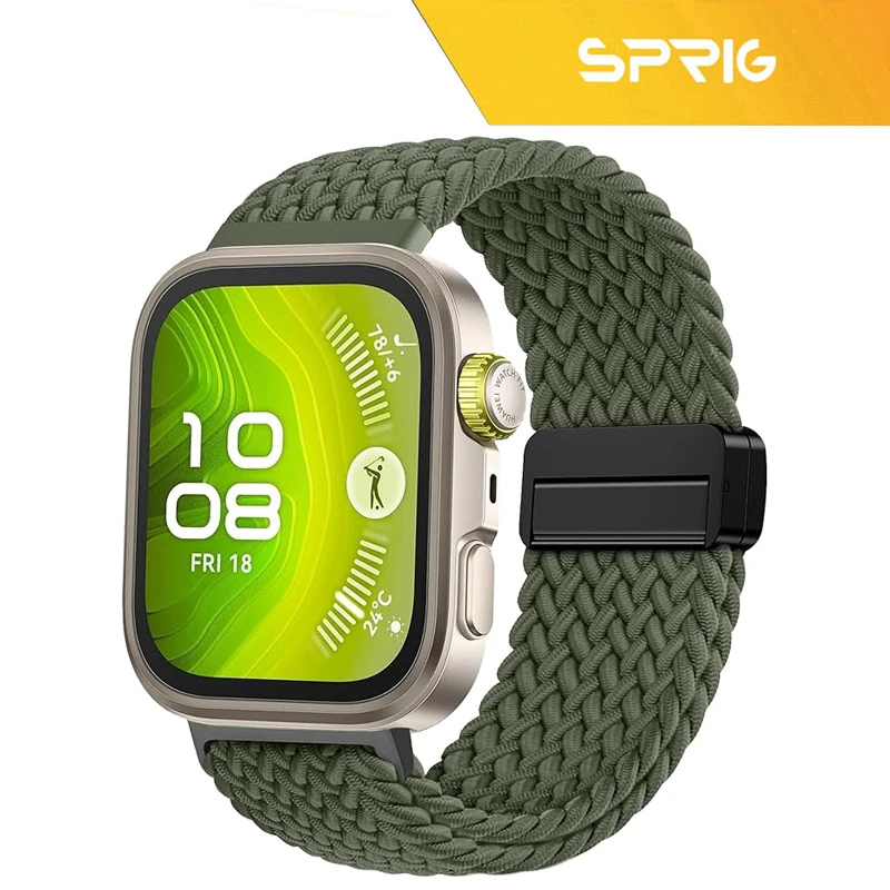 بند اسپریگ مدل Braided SL Magnet HWF-BK مناسب برای ساعت هوشمند هوآوی Fit 3/Fit 4/Fit 4 Pro 30mm