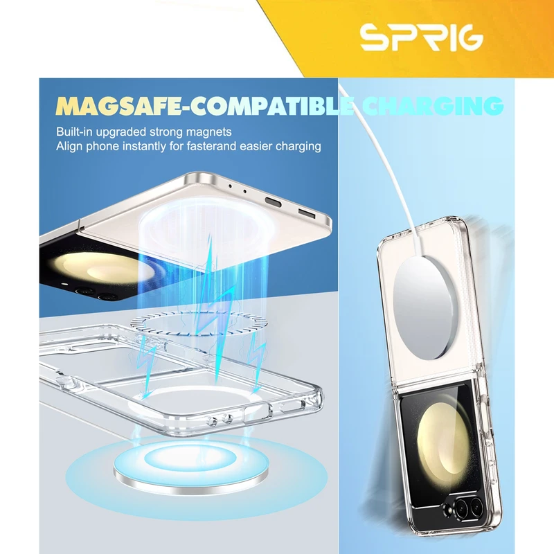 کاور اسپریگ مدل Clear Magsafe مناسب برای گوشی موبایل سامسونگ Galaxy Z Flip 7