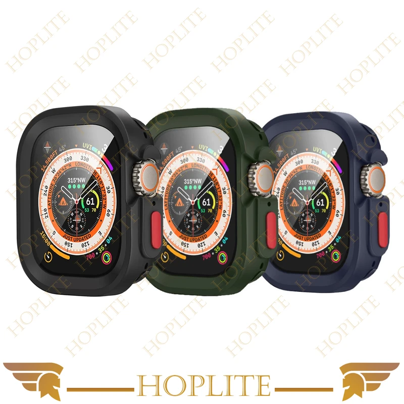 کاور هاپلایت مدل SIC Armor HL مناسب برای اپل واچ Series SE 2022 Aluminum Case 44mm / SE 2021 Aluminum Case 44mm / Series 5 44mm / Series 6 44mm / SE 44mm به همراه محافظ صفحه نمایش