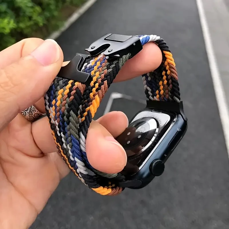 بند ساعت آکوآرا مدل Woven Parachute مناسب برای اپل واچ 44 mm سری 4/5/6/Se