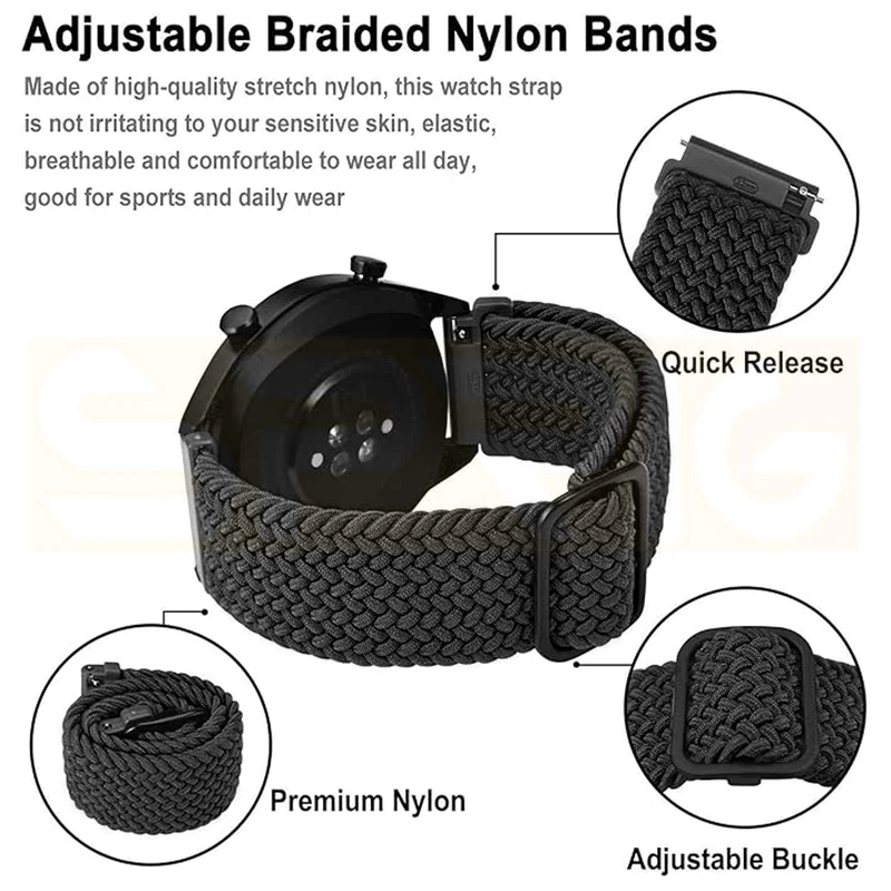 بند اسپریگ مدل Braided NewC TW مناسب برای ساعت هوشمند شیائومی S1 / S1 Active / S2 / Mi Watch XMWTCL02 / Mi Watch Color 2 / Mi Watch Color 22mm