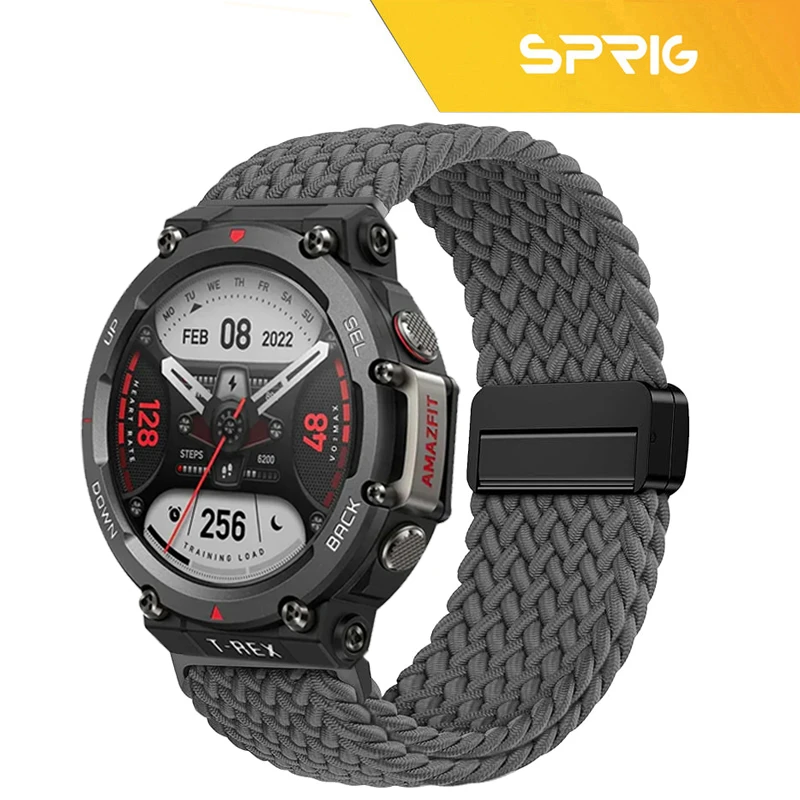 بند اسپریگ مدل Braided solo Magnet TRX مناسب برای ساعت هوشمند امیزفیت Trex 2 47mm