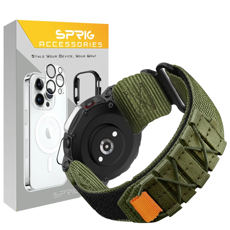 بند اسپریگ مدل Nylon Outdoor TRX مناسب برای ساعت هوشمند امیزفیت Trex 2
