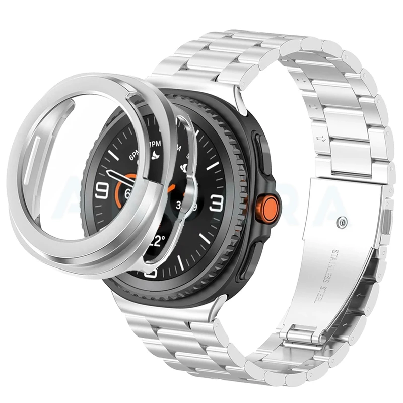 بند آکوآرا مدل 3Bead GRDH مناسب برای ساعت هوشمند سامسونگ Galaxy Watch 8 40mm/44mm/Classic 46mm به همراه کاور
