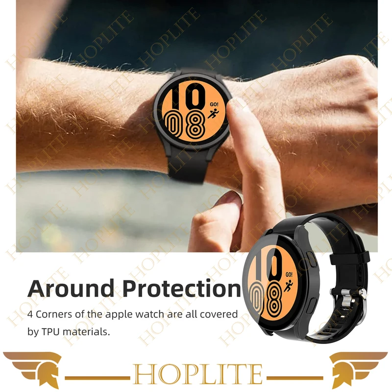کاور هاپلایت مدل PC-Bumper-HL مناسب برای ساعت هوشمند سامسونگ Galaxy Watch 4 40mm به همراه محافظ صفحه نمایش