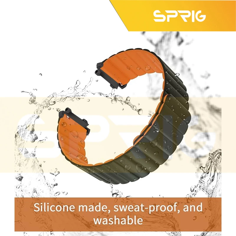 بند اسپریگ مدل Sic Magnetic Link BK مناسب برای ساعت هوشمند ساعت هوشمند امیزفیت Trex 2 47mm