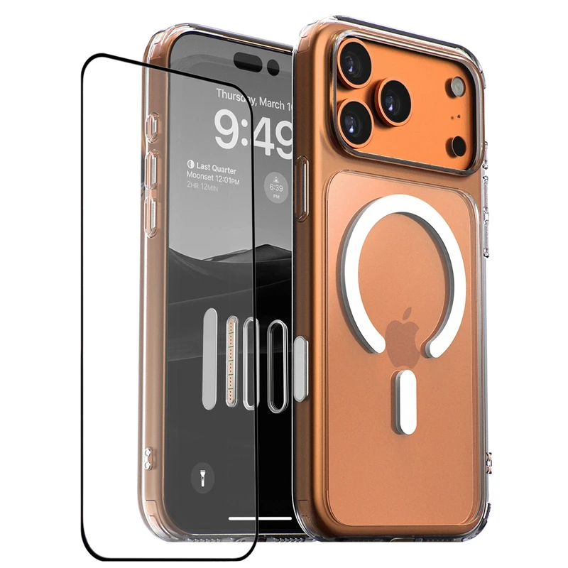 کاور اسپریگ مدل CB-Magsafe مناسب برای گوشی موبایل اپل Iphone 17 Pro Max به همراه محافظ صفحه نمایش