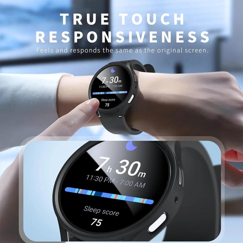 کاور شیپ مدل PC Bumper SH مناسب برای ساعت هوشمند سامسونگ Galaxy Watch 7 40mm به همراه محافظ صفحه نمایش