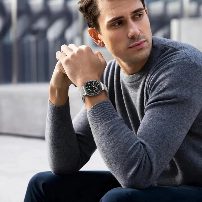بند ساعت آکوآرا مدل Stahl Set مناسب برای ساعت هوشمند سامسونگ Galaxy Watch 7 Ultra 47mm به همراه کاور مجموعه 5 عددی