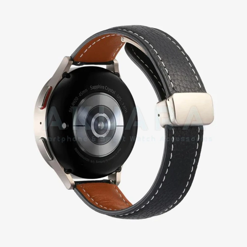 بند ساعت آکوآرا مدل Magnetic Leather AK مناسب برای ساعت هوشمند شیائومی Redmi Watch 5 Active / Redmi Watch 5 Lite سایز 22mm