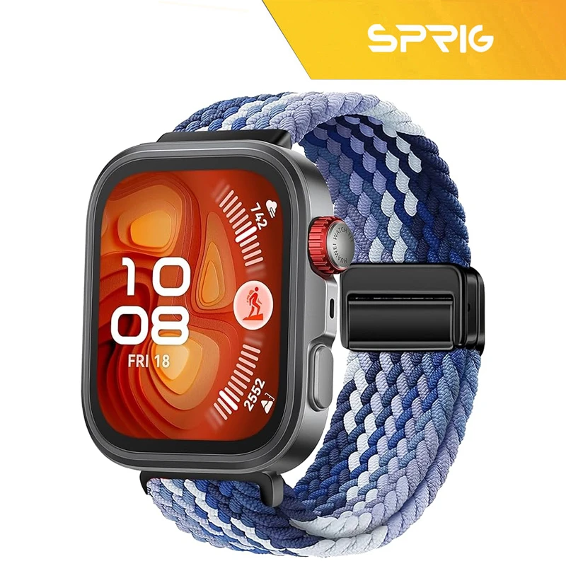 بند اسپریگ مدل Braided SL Magnet HWF-BK مناسب برای ساعت هوشمند هوآوی Fit 3/Fit 4/Fit 4 Pro 30mm