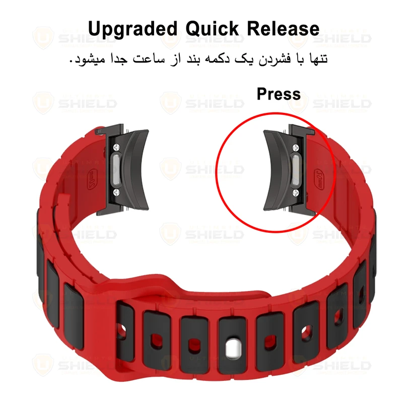 بند آلتیمیت شیلد مدل Flat BTN BK مناسب برای ساعت هوشمند سامسونگ Galaxy Watch 4 40mm / Watch 4 44mm / Watch 4 Classic 42mm / Watch 4 Classic 46mm