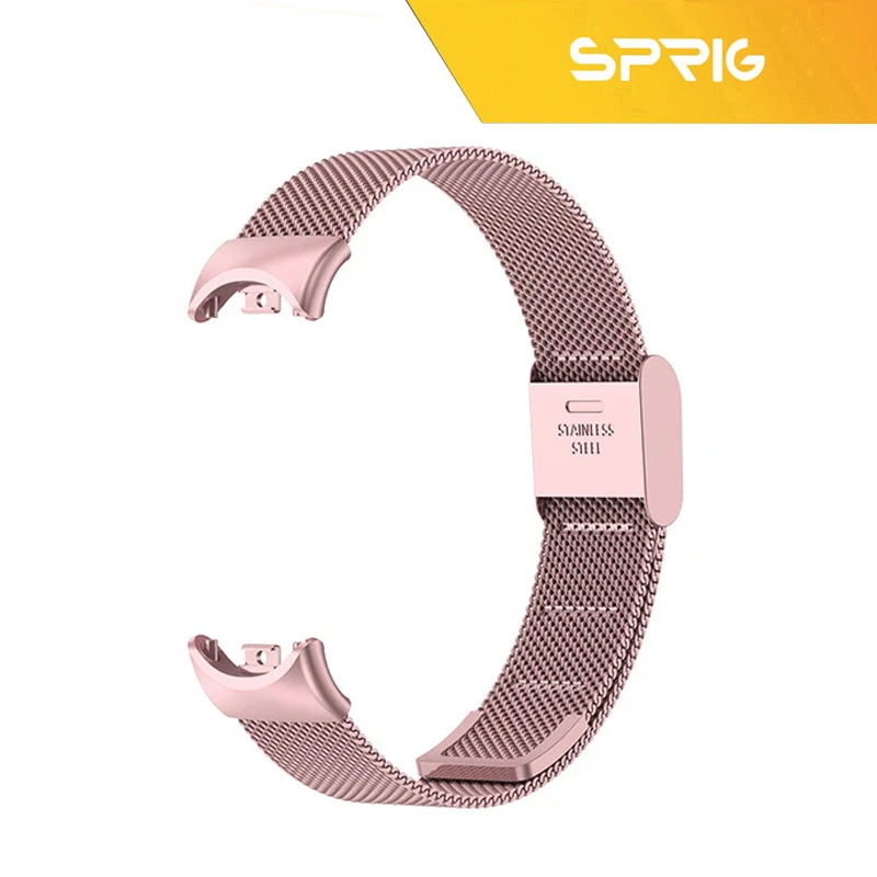 بند اسپریگ مدل milanese SGK مناسب برای ساعت هوشمند شیائومی Mi band 8/9 12mm