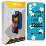 کاور اسپریگ طرح Locked مدل SPCVR مناسب برای گوشی موبایل سامسونگ Galaxy A13 5G / A04s / M13 4G
