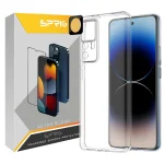 کاور اسپریگ مدل Clear مناسب برای گوشی موبایل شیائومی Mi 12T Pro به همراه محافظ لنز دوربین