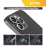 محافظ لنز دوربین رینگی اسپریگ مدل Ring metal Diamond مناسب برای گوشی موبایل سامسونگ Galaxy S22 ultra - Image 12