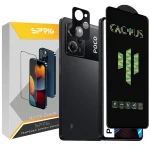 محافظ لنز دوربین اسپریگ مدل 3D-Cactus مناسب برای گوشی موبایل شیائومی Poco X5 Pro 5G به همراه محافظ صفحه نمایش