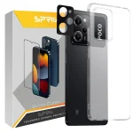 کاور اسپریگ مدل Clear-3D مناسب برای گوشی موبایل شیائومی Poco X5 Pro 5G / Redmi Note 12 Pro 5G به همراه محافظ لنز دوربین