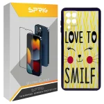 کاور اسپریگ طرح Smile مدل SPCVR مناسب برای گوشی موبایل سامسونگ Galaxy A12 / M12