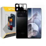 محافظ لنز دوربین اسپریگ مدل 3D-UV مناسب برای گوشی موبایل شیائومی Mi 11 Ultra به همراه محافظ صفحه نمایش